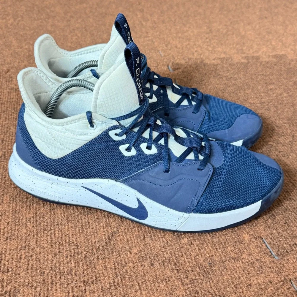 Nike PG‎ 4 Paul George Navy Blue White Basketball Shoes Mens 12 CN9512-402